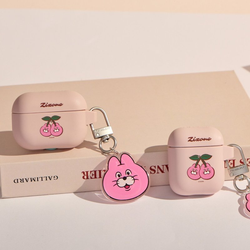 ZIZONE復古櫻桃強悍防摔AirPods保護套(附吊飾) - AirPods/耳機保護套 - 塑膠 多色