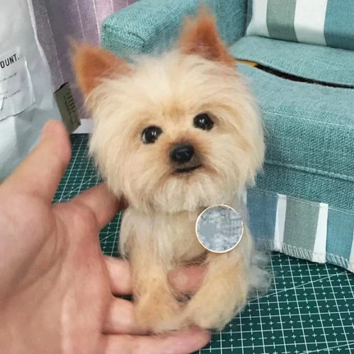 LifeXtyle 樂活式 客製化逼真約克夏犬羊毛氈寵物娃娃定製複刻狗貓咪毛小孩公仔