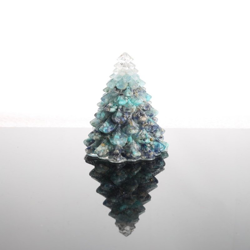 [Fast Shipping] Blue Fine Snow Crystal Gemstone Large Christmas Tree-Aogang Energy Tree/Healing Ore Tianhe - Items for Display - Jade Blue