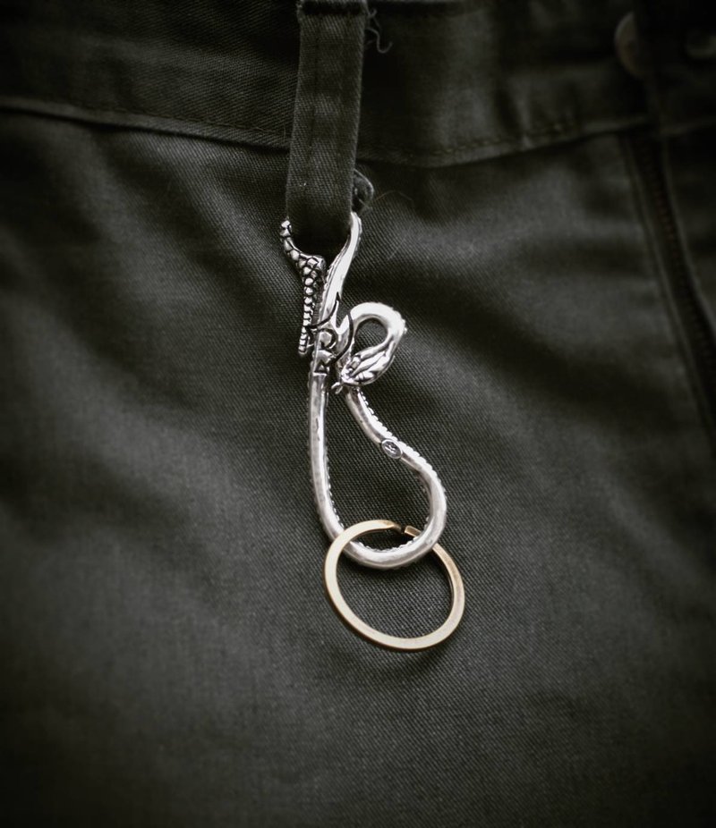 There is a snake on your pants - Keychains - Sterling Silver Silver