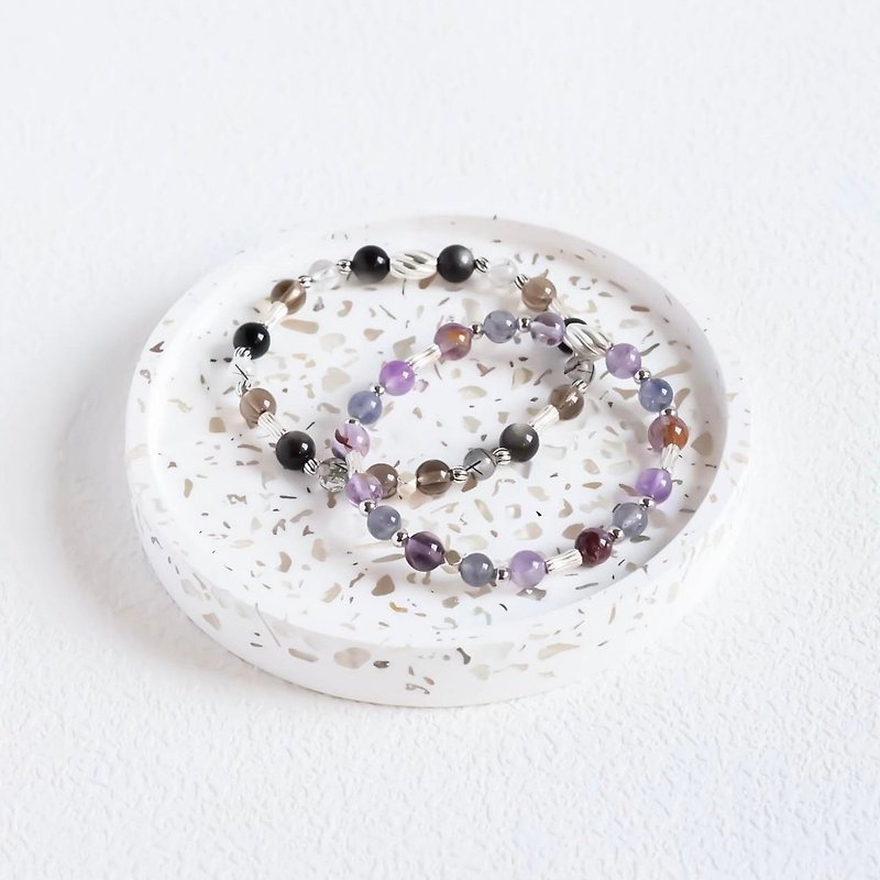 Natural white crystal terrazzo design crystal demagnetized jewelry tray - อื่นๆ - คริสตัล ขาว