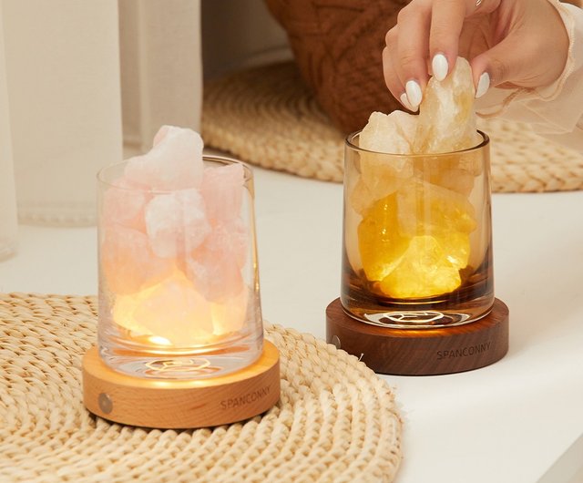 Accumulating wealth and confidence Citrine Crystal atmosphere lamp Shop spanconny Items for Display Pinkoi
