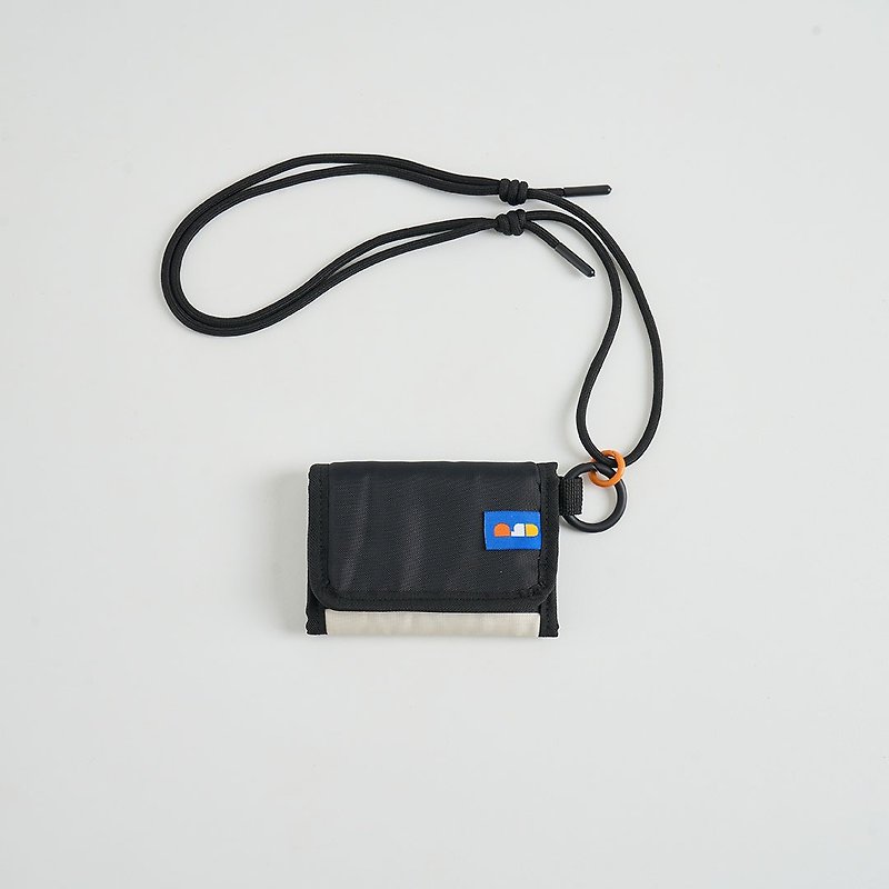 3 Fold wallet / Orange black - Wallets - Nylon Black