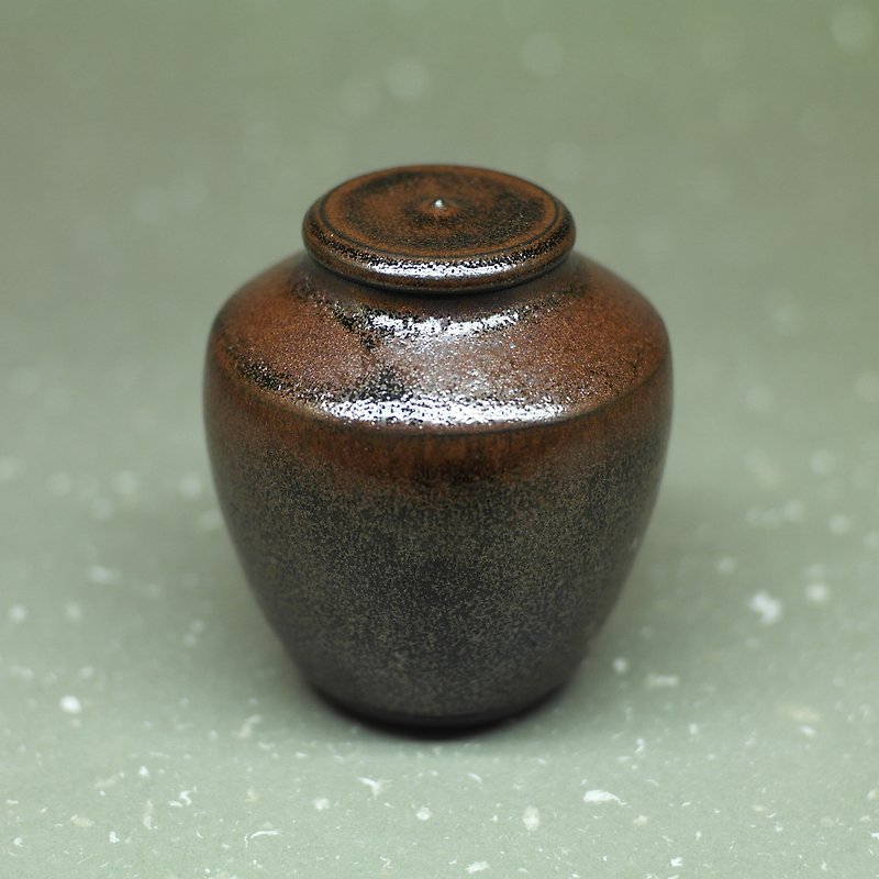 Urn-shaped iron-glazed tea warehouse handmade ceramic tea props - ถ้วย - ดินเผา 