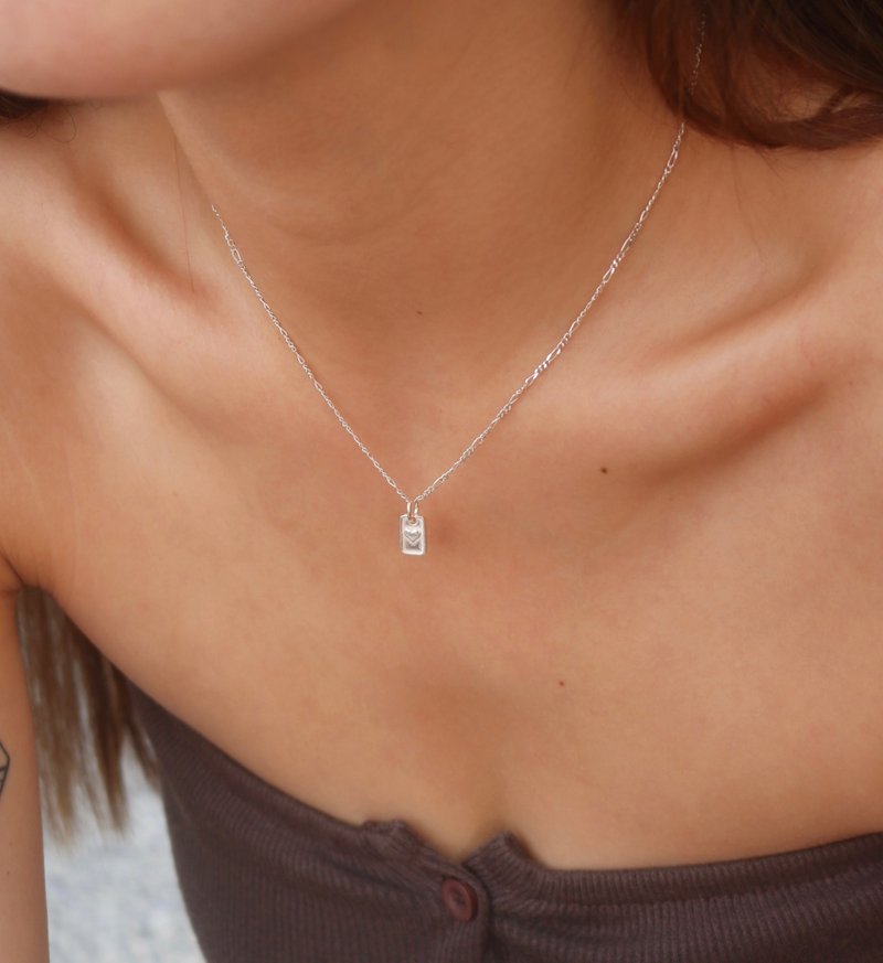 愛之語 - 項鍊 - 純銀 銀色