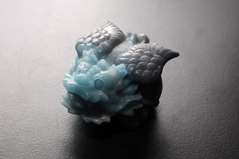 羥磷鋁石飛天龍龜  礦石/水晶/靈修/開運/招財/破煞/防小人 - 擺飾/家飾品 - 半寶石 