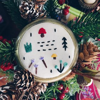 Forest Park Embroidery | Embroidery Compact Mirror | Christmas Gift