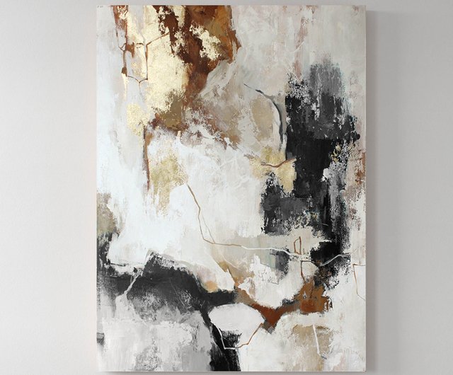 グレーの絵画 | グレーゴールドの絵画 | ゴールデングレーの抽象画