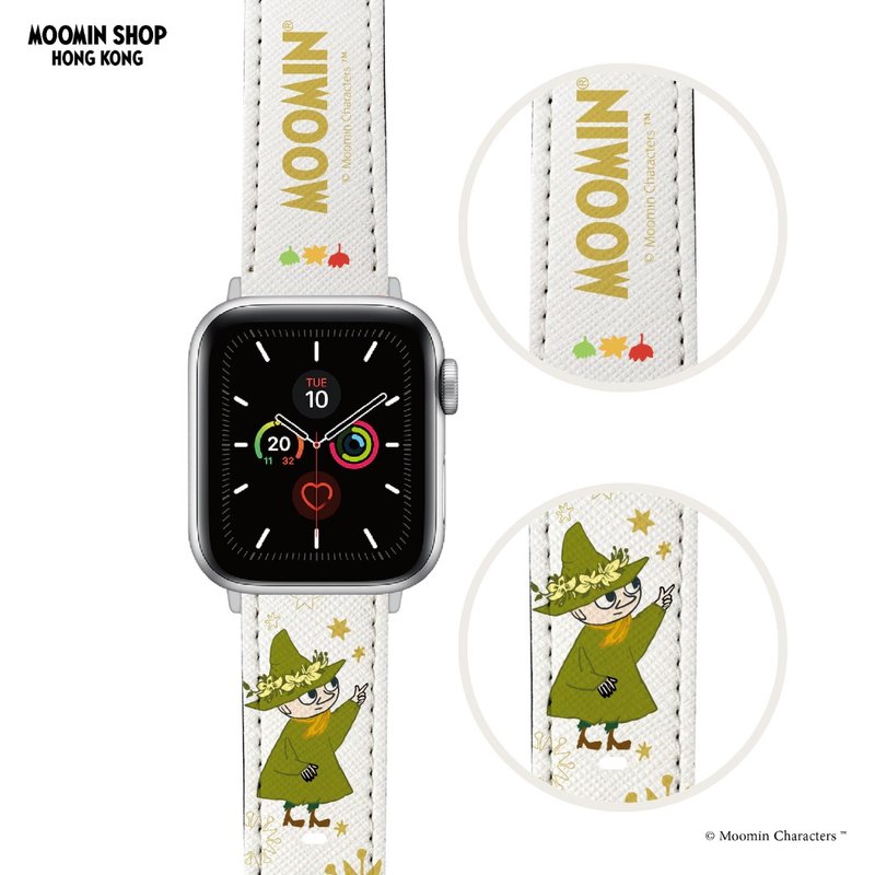 姆明Apple Watch替換錶帶 - 史力奇星星 - 錶帶 - 人造皮革 白色