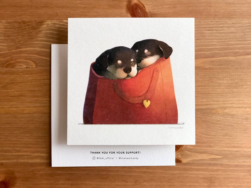 Let's Squeeze Together / Postcard - การ์ด/โปสการ์ด - กระดาษ สีแดง