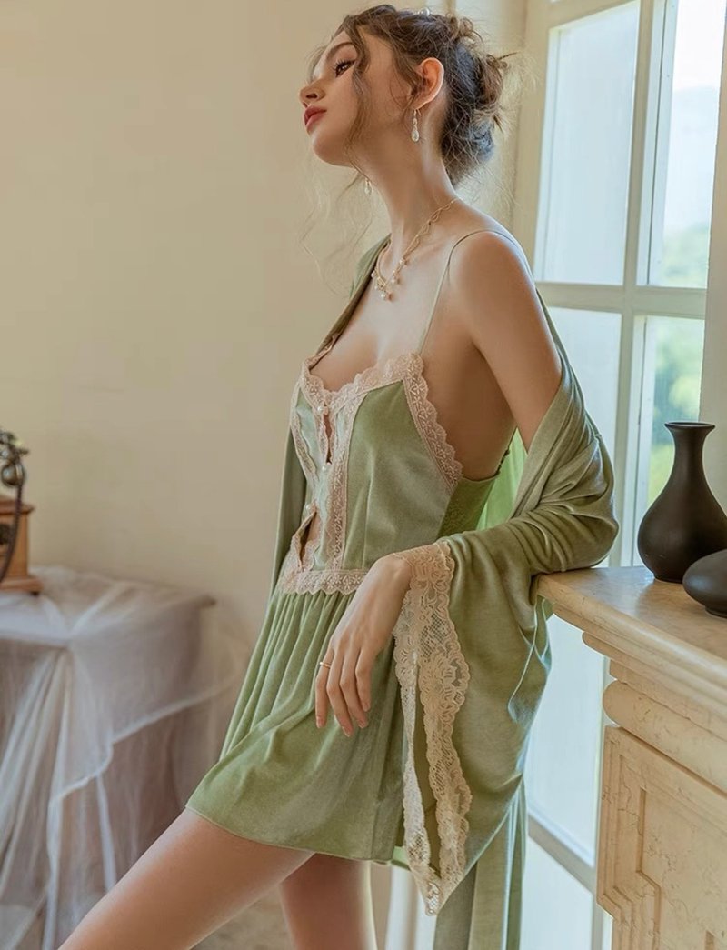 velvet mini dress - 睡衣/居家服 - 其他材質 