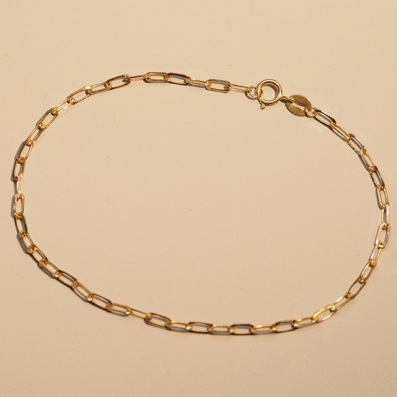 18K金鏈式手鏈 18K Gold Baby Link Chain Bracelet - 手鍊/手環 - 貴金屬 