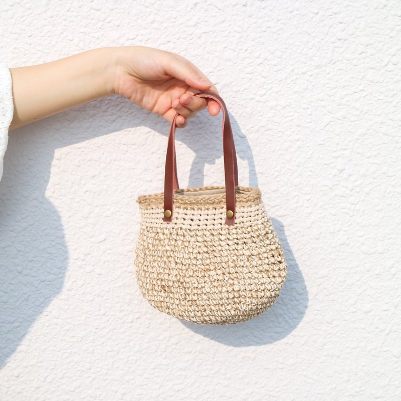 麻繩編織小手提袋 | 夏日包 | 迷你包 | 女生禮物 - 手袋/手提袋 - 棉．麻 