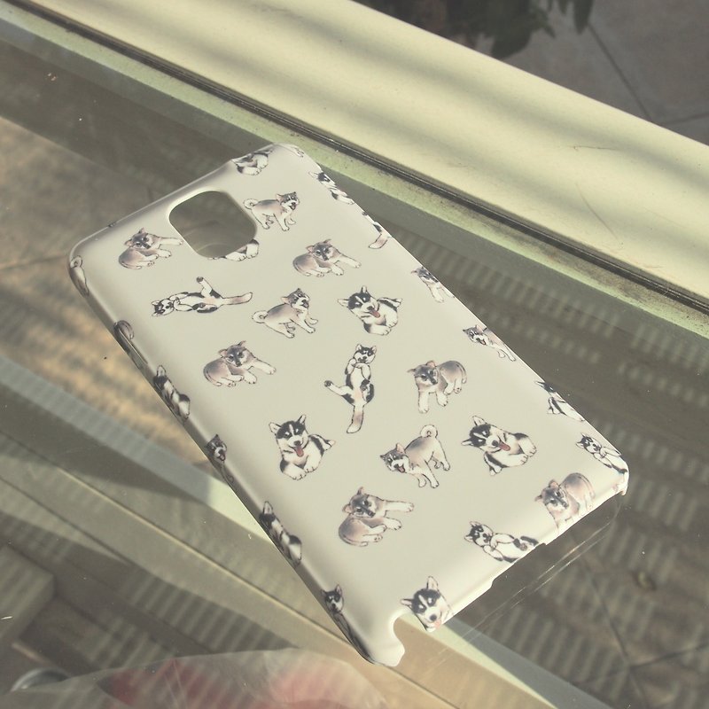 Siberian Husky iPhone & Samsung Case - เคส/ซองมือถือ - พลาสติก สีเทา