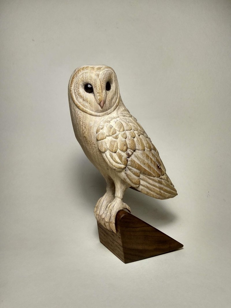 Barn owl - 公仔/玩偶 - 木頭 