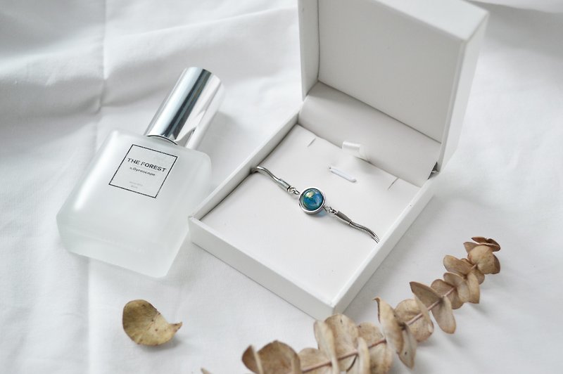 Christmas Gift Pack earth bracelet with perfume - สร้อยข้อมือ - สแตนเลส สีเงิน