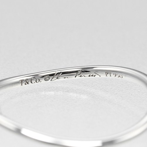 ティファニー　シングルロウ　リング　pt950 7.5号　現行品 TIFFANY&Co. ティファニー Tiffany&Co. ウェーブ シングルロウ リング