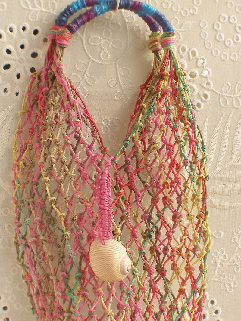 Hand-woven bags / pastel colors / thermos / WINE / drink cup / gift - ถุงใส่กระติกนำ้ - ผ้าฝ้าย/ผ้าลินิน สีใส
