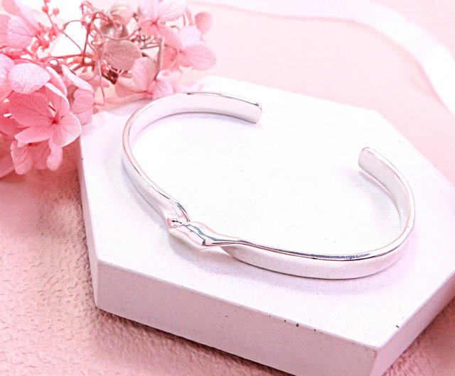 ■ENGBROX■ silver925 string ribbon bracelet EBBL24003SV Spiral Bracelet in Sterling Silver (B-49) | ELEFTHERIOU EL