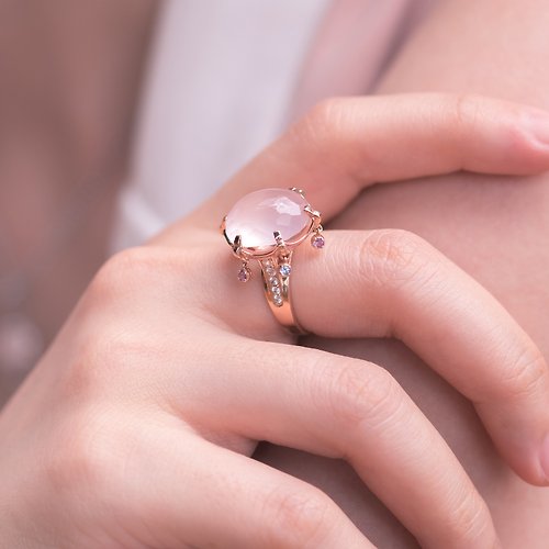 MARON Jewelry Daydream Ring with Rose Quartz