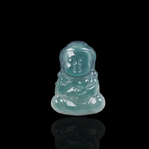 瓔珞珠寶盒 E.L.Jewelry Box 冰種藍水翡翠寶寶佛項鍊 | 裸石 | 天然A貨翡翠 | 送禮
