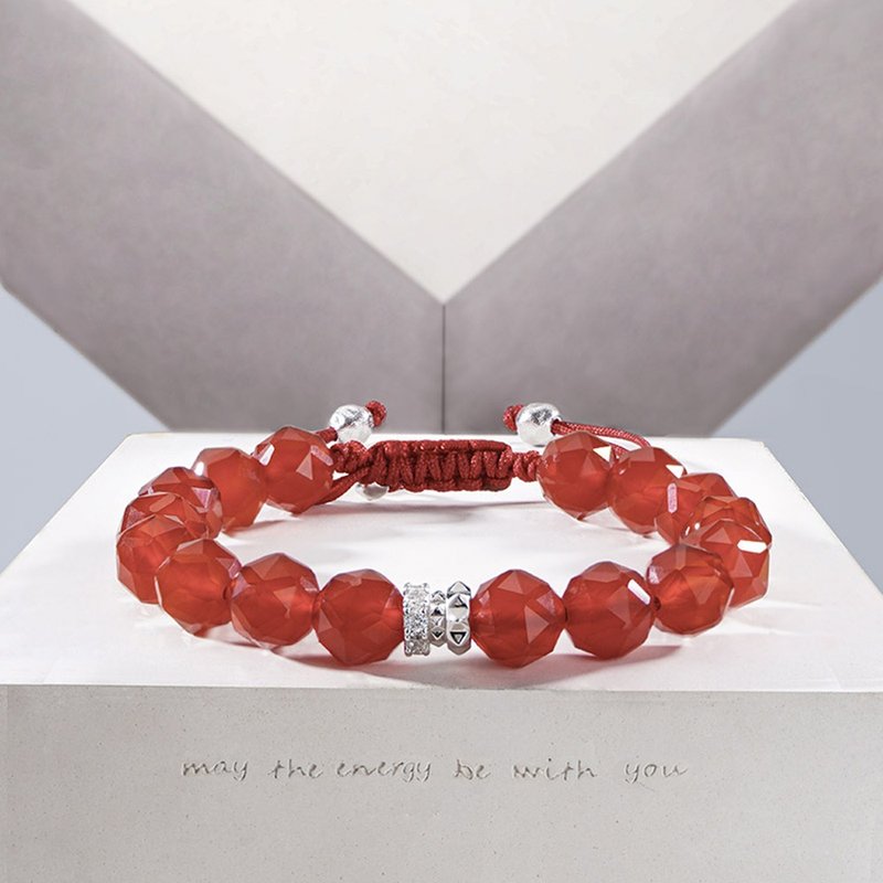 Women's Roxburgh Rose Bracelet with Red Agate - Bracelets - Crystal Red