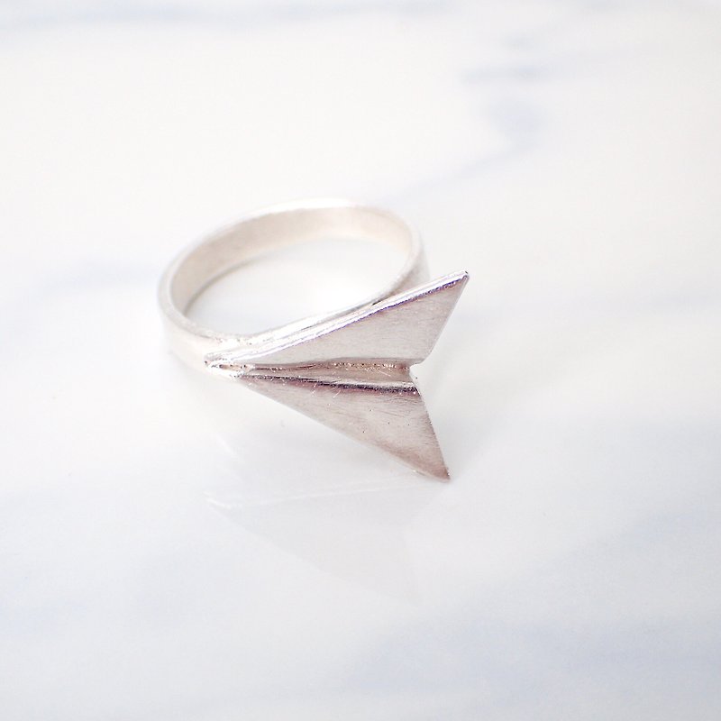 R11037 Paper Plane Silver 999 Ring - General Rings - Sterling Silver Silver