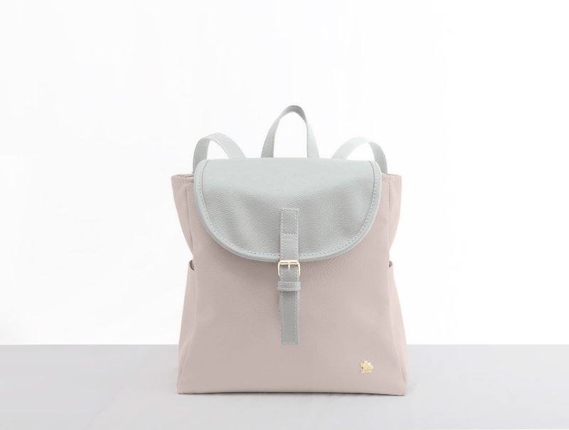 [CLM] Vegan Leather/Made in Taiwan/Nipote Backpack_Nectar Color - กระเป๋าเป้สะพายหลัง - วัสดุกันนำ้ สึชมพู