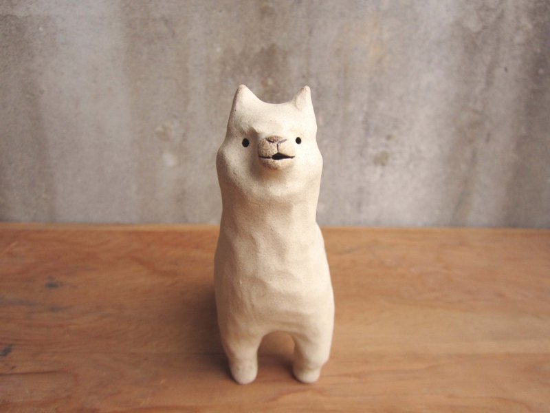 羊駝(白) - 擺飾/家飾品 - 陶 白色