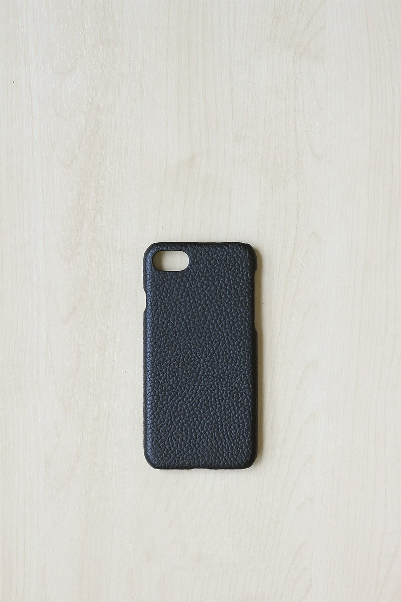 Iphone 7/8のレザーケース（ミッドナイトブラック） - スマホケース - 革 ブラック