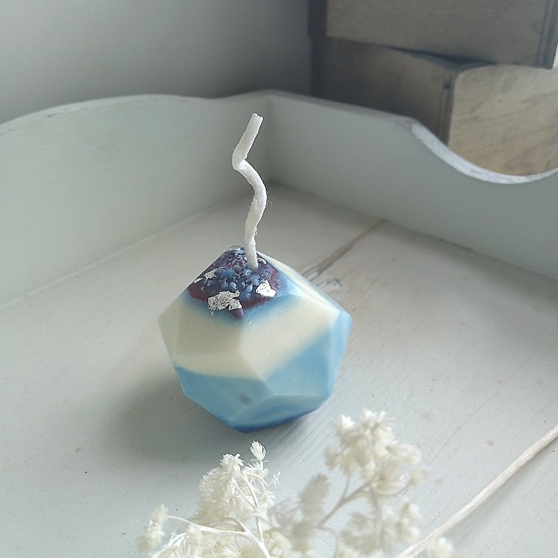 ストーンラフ|天然大豆キャンドルフレグランスフリーパープルブルー|誕生日ギフト結婚式の小さなもの - キャンドル・燭台 - 蝋 ブルー