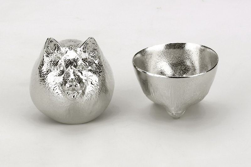 Sake Cup - Oriental Zodiac Dog - Teapots & Teacups - Other Metals Silver