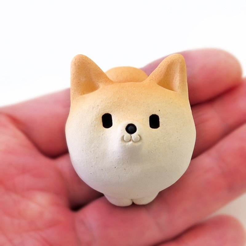 Quite small shiba # 1 Shiba Inui Figurine Studio Shiori - Items for Display - Pottery Orange