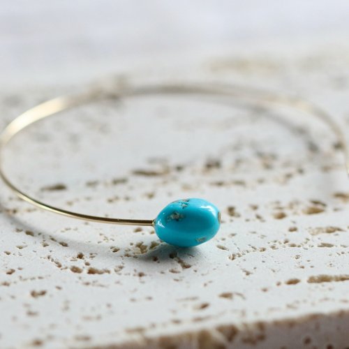 stella-jewelry 【受注製作】14kgf Sleeping Beauty Turquoise from Arizona Bangle