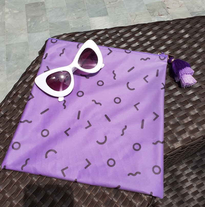 Plastic Bag with Nylon Taffeta Waterproof Inside / Violet - Other - Plastic Purple