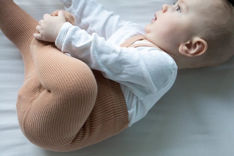 Silly Silas - 復古吊帶褲襪 - Light Brown - 嬰兒襪子 - 棉．麻 