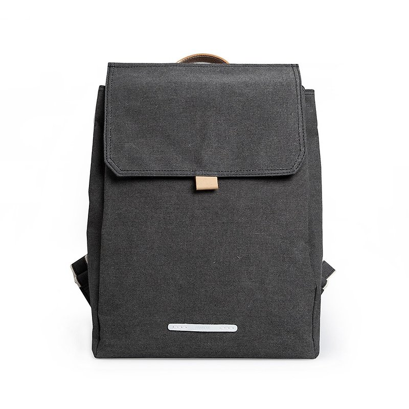 RAWROW | Simple Series -15 "Light College Trapezoidal Backpack - Carbon Black-RBP290BK - กระเป๋าเป้สะพายหลัง - กระดาษ สีดำ