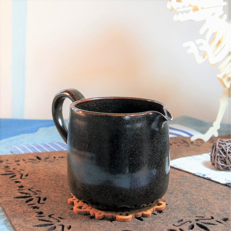 コーヒーカップカップティーシー、フェアリーカップ - 容量約500ml - マグカップ - 陶器 ブラック
