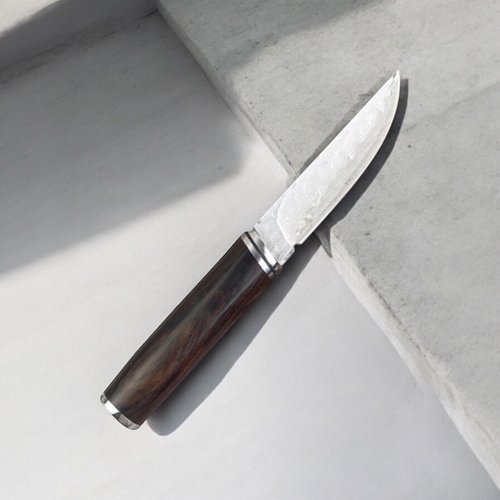 GELLIS鵲利仕 KATANA日式武士刀款紅檀木柄大馬士革鋼切肉刀水果刀戶外野營刀