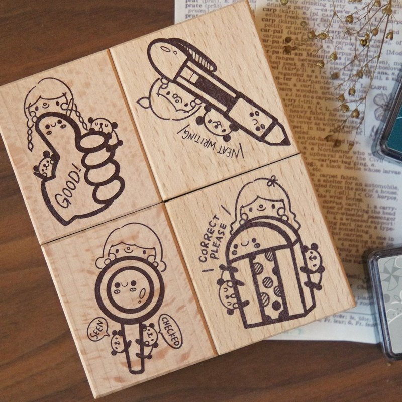 教師印章 / 教師的小工具 (共四款) - 印章/印台 - 塑膠 紅色