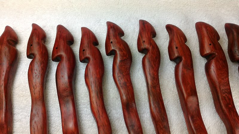 Rosewood with hairpin hairpin (Phoenix) - Hair Accessories - Wood 