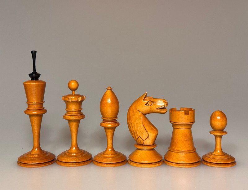 Soviet / Russian Chess set  1925 to 1930 (Replica) - Board Games & Toys - Wood Black