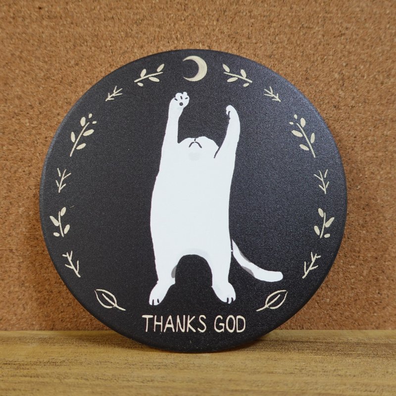 Thanks God ceramic absorbent coasters – Thanks God ceramic absorbent coasters - Coasters - Pottery 