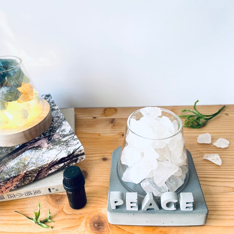 Energy Diffusing Crystal Mountain [Prayer and Perfection of White Crystal] Crystal Gift Box-(Cement characters need to be purchased additionally) - น้ำหอม - คริสตัล 