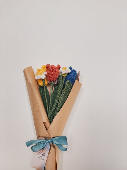 チューリップとデイジーのブーケ⃘ チューリップとデイジーの鉢花 - パープル - ショップ Must Flor 陌花