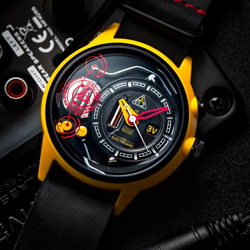 ELZ-發電機 - 男錶/中性錶 - 不鏽鋼 黃色
