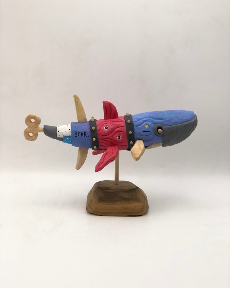 Robotic whale No.10 SCAR. - 擺飾/家飾品 - 木頭 
