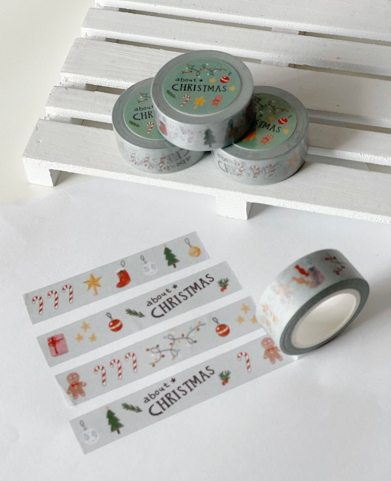 //Those about Christmas // Paper tape - Washi Tape - Paper Green