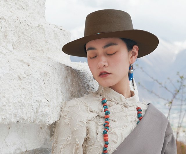新しい中国風のウールフェルト帽子 - ショップ maguba-cn 帽子