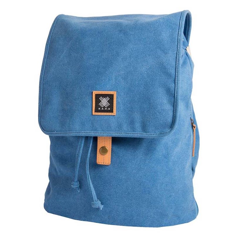 雙肩包 後背包 電腦包 文青 日系 帆布牛皮   CRUISE II - 電腦袋 - 紙 藍色